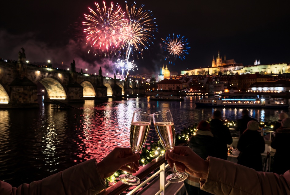 Silvester in Prag auf dem Dampfer